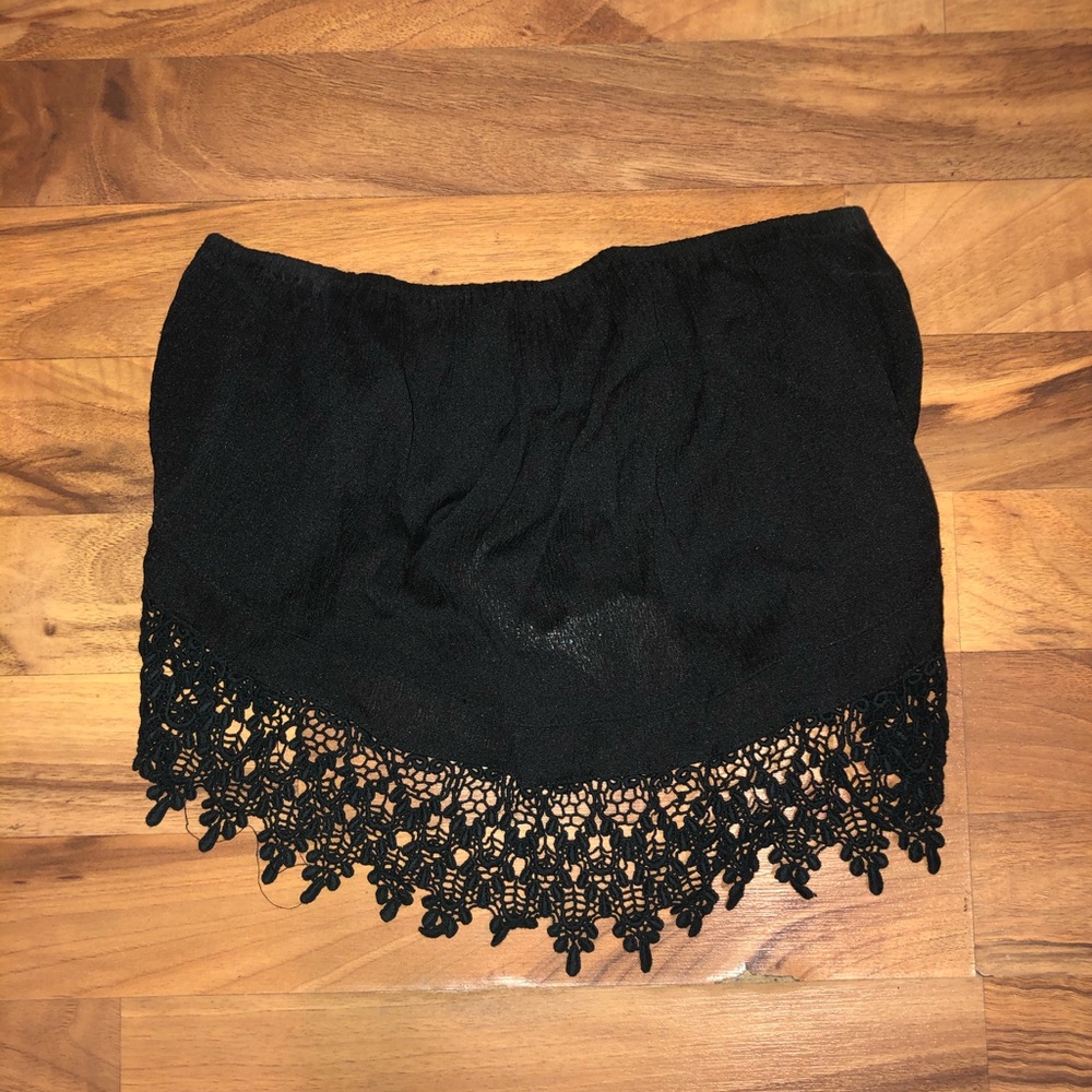 Black Lace Crop Top